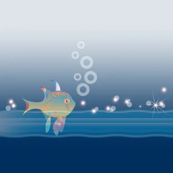 水の中の美しい魚 — ストックベクタ