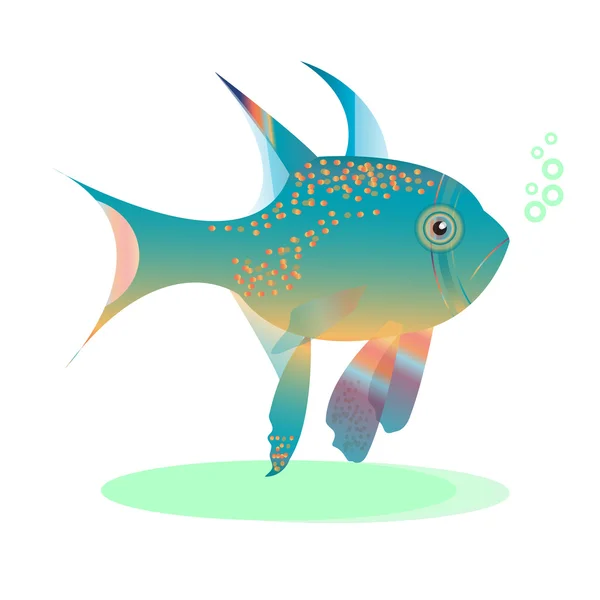 Ένα ψάρι σε απομόνωση — Διανυσματικό Αρχείο