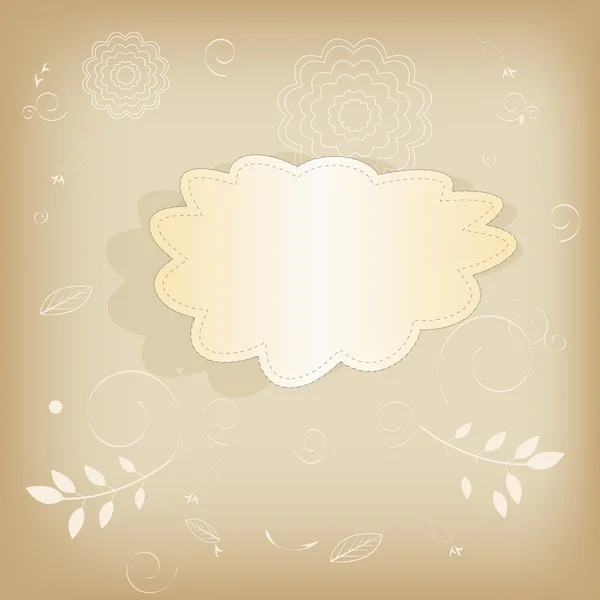 米色花卉矢量背景 — 图库矢量图片