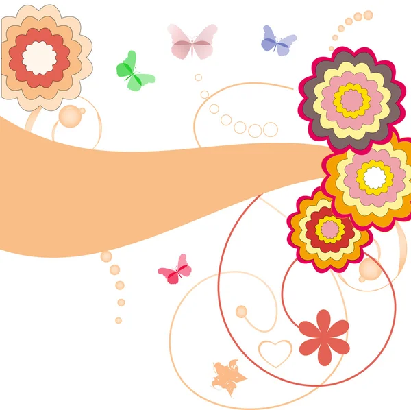 Fond floral vectoriel lumineux — Image vectorielle