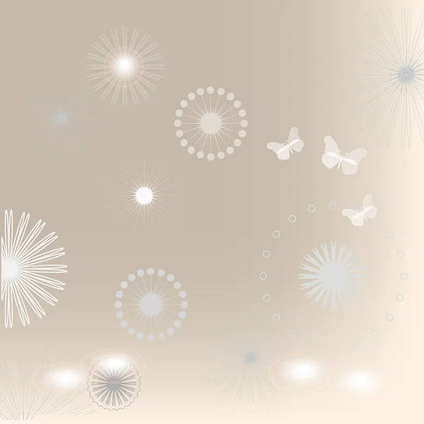 Soft background with glowing snowflakes — Stock Vector