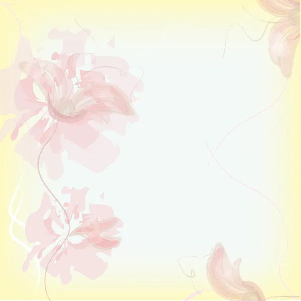 甘いピンクの花の背景 — ストックベクタ