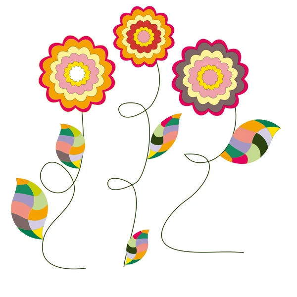 Fleurs lumineuses — Image vectorielle