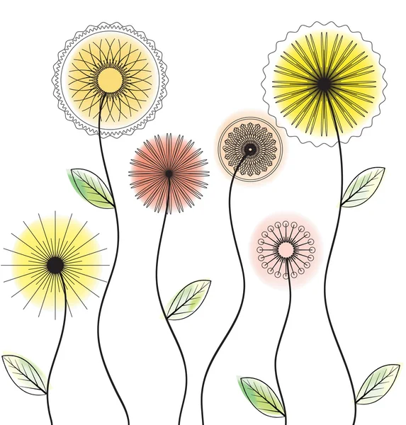 Narin çiçek vektör arka plan — Stok Vektör