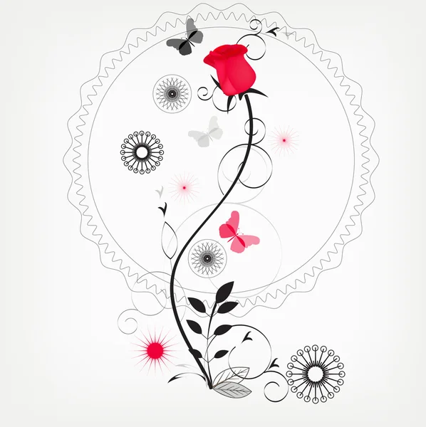 Red Rose — Stock Vector