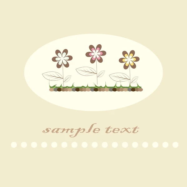 Beige floral vector background — Stock Vector