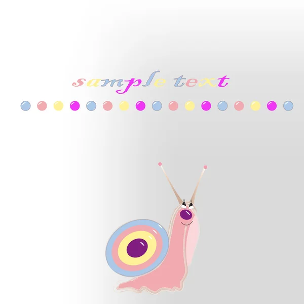 Funny cartoon snail — Stock Vector