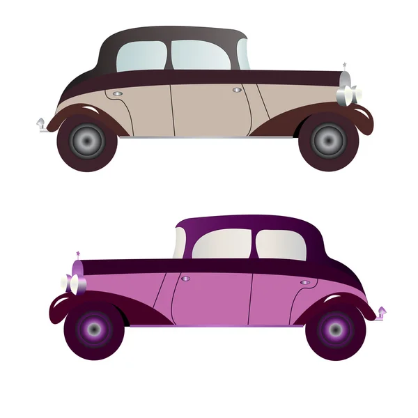 Collection de voitures anciennes — Image vectorielle