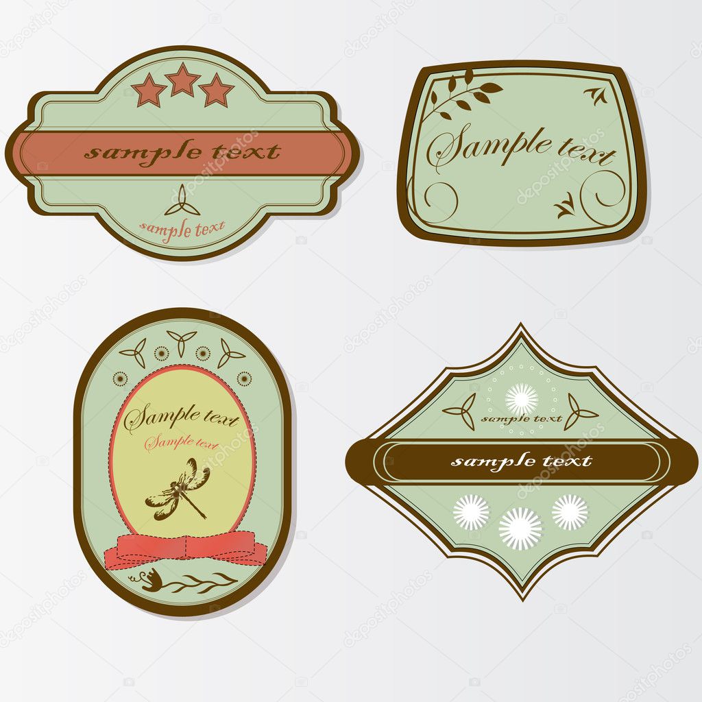 Set De Vectores Etiquetas Vintage Vector De Stock Najtli