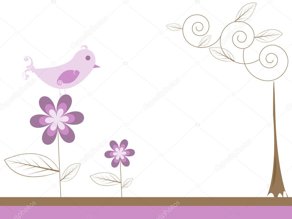 Bird on a flower