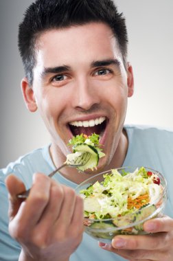 Eating salad clipart