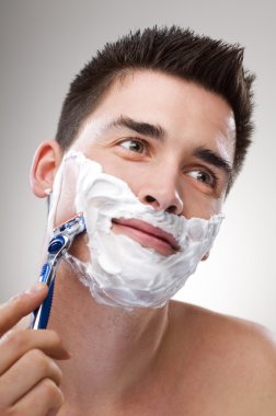 Man shaving clipart