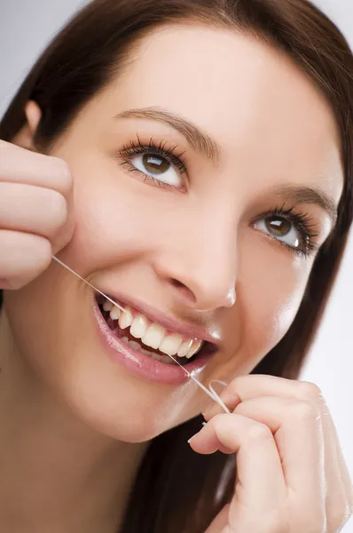 Flossing — Stock Photo, Image