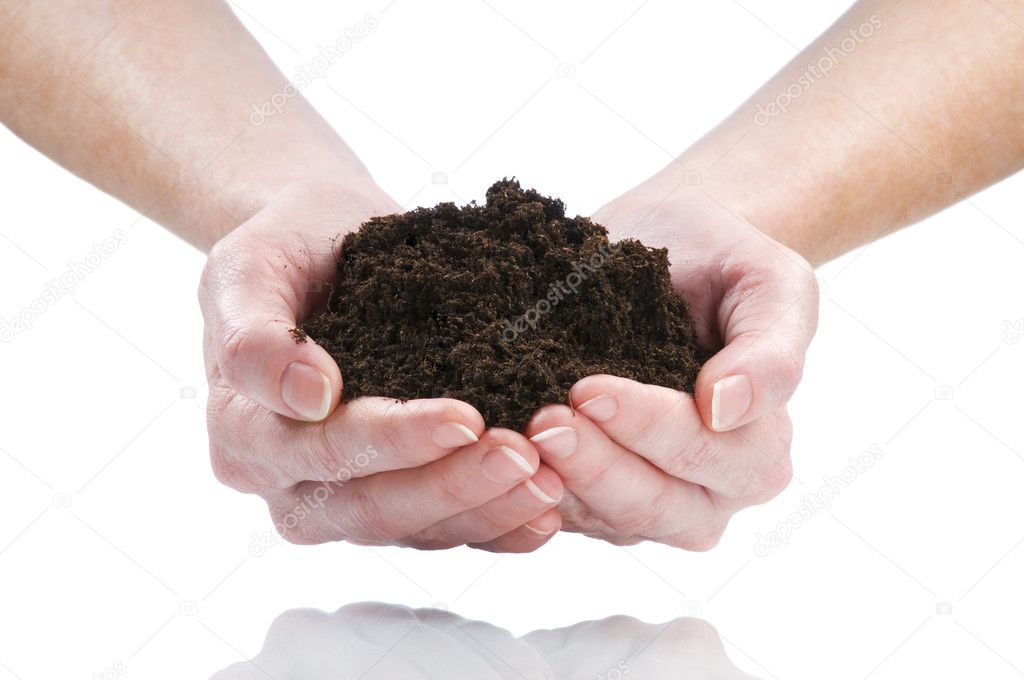 Dirt in hands