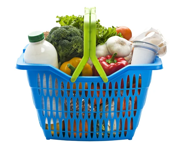Basket with groceries — Stock Photo, Image