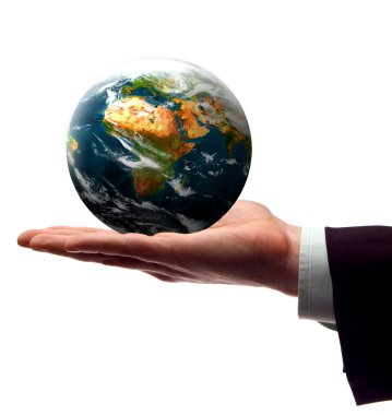 Earth in hand clipart