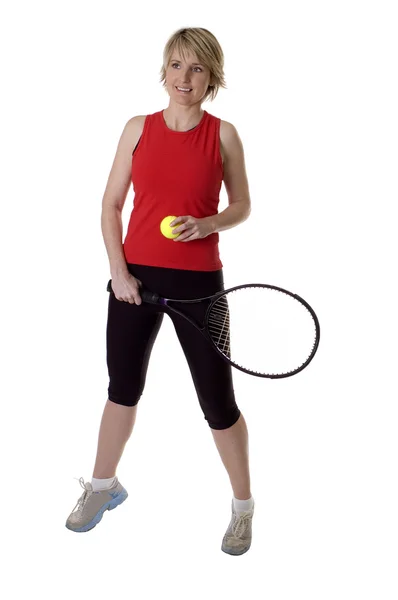 Игра в теннис — стоковое фото
