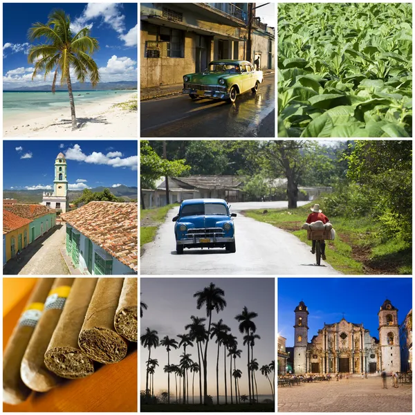 Kuba kolaż — Zdjęcie stockowe