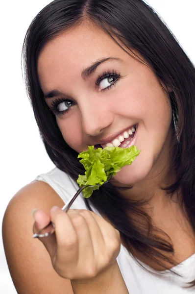 Comer ensalada — Foto de Stock