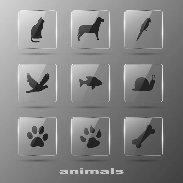 stock vector Icons animals