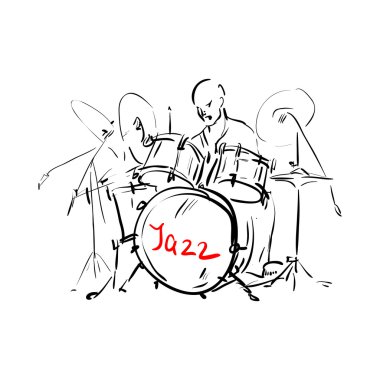 Drummer. clipart