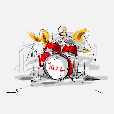 Drummer. clipart