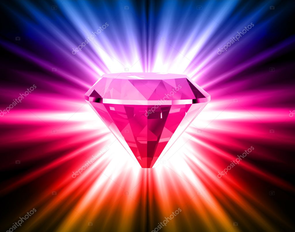 Colorful diamond on bright background. Vector — Stock Vector © emaria ...