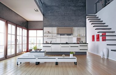 Kitchen interior clipart