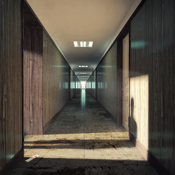 Karanlık bir koridor — Stok fotoğraf