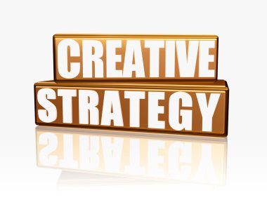 Creative strategy - golden blocks clipart