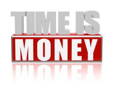 Time is money - letters and block clipart