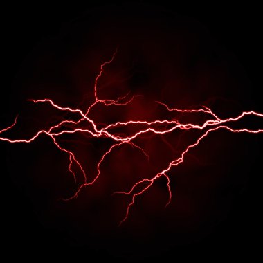 Red lightning clipart