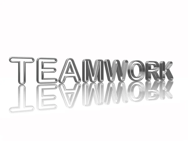 Teamwork sliver letters — Stock Photo, Image