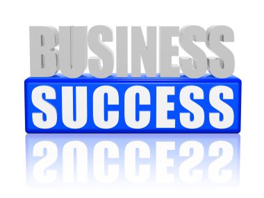 Business success - letters and block clipart