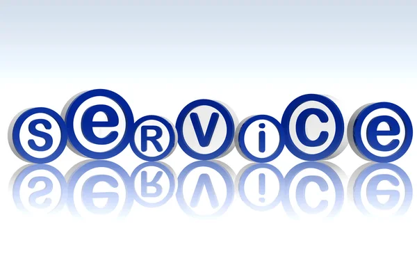 Service i blå cirklar — Stockfoto