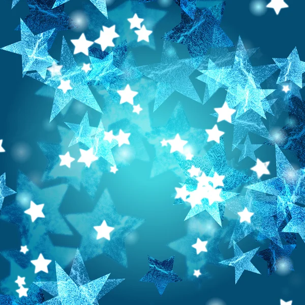 Blauwe azuurblauwe en witte sterren — Stockfoto