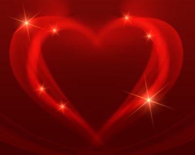 Shining red heart clipart
