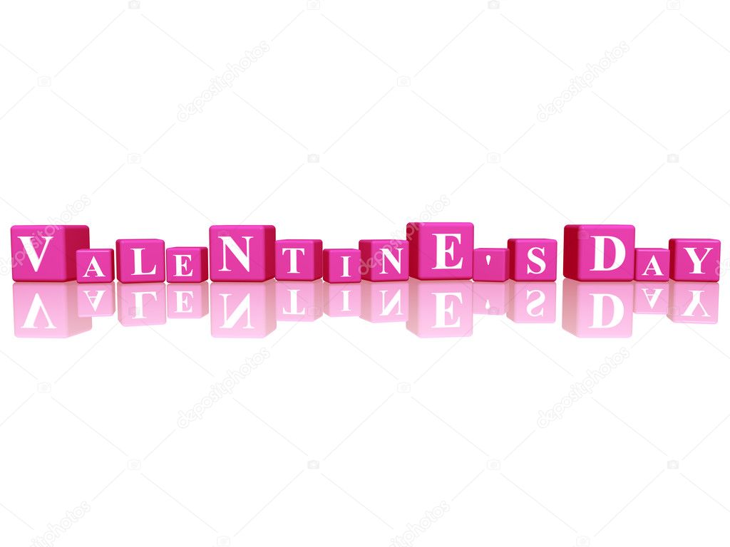 Valentines day in 3d cubes