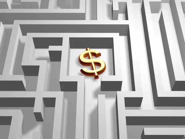 Dólar no labirinto — Fotografia de Stock