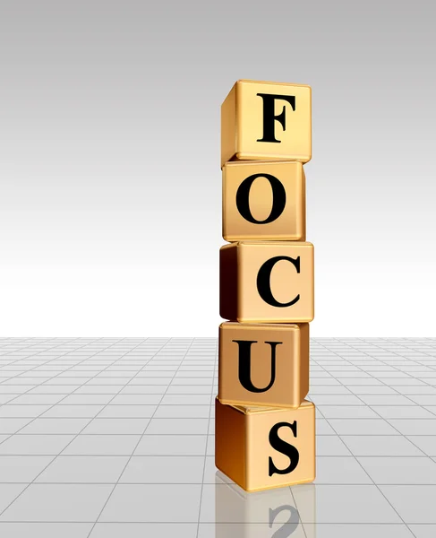 Focus dorato con riflessione — Foto Stock