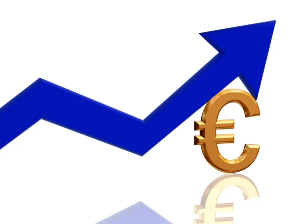 Euro arrow — Stock Photo, Image