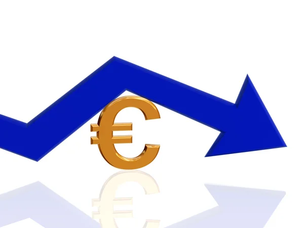 Euro nyíl 2 — Stock Fotó