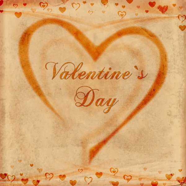 Día de San Valentín en papel viejo — Foto de Stock