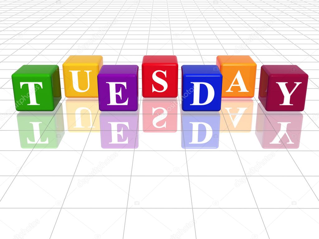 Tuesday in 3d coloured cubes