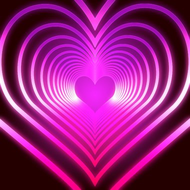 Shining pink hearts clipart