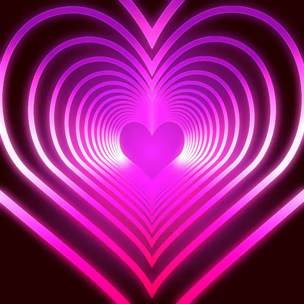Leuchtende rosa Herzen — Stockfoto