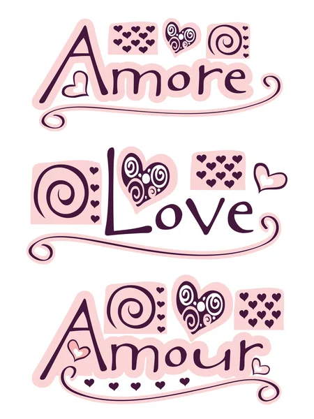 Amore, szerelem, amour — Stock Fotó