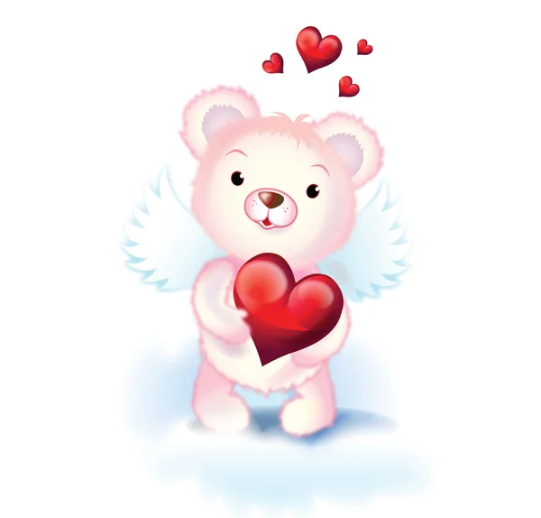 Sladký Amor medvěd — Stock fotografie