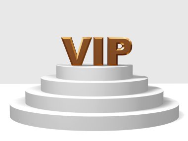 bir kaide üzerinde altın VIP