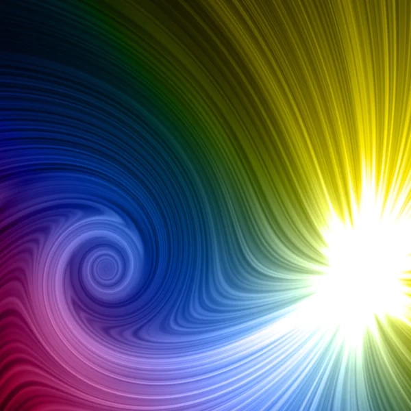 Espiral de luz arco-íris — Fotografia de Stock